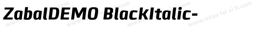 ZabalDEMO BlackItalic字体转换